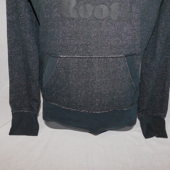 Roots canada Black Pepper Marled Womens M Kanga Pullover Hoodie Beaver - Picture 5 of 10